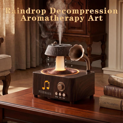 Transform Your Space with the White Noise Aromatherapy Diffuser: Essential Oil Diffuser with Soothing Rain Sounds, Bluetooth Speaker, and Humidifier for Ultimate Relaxation and Sleep