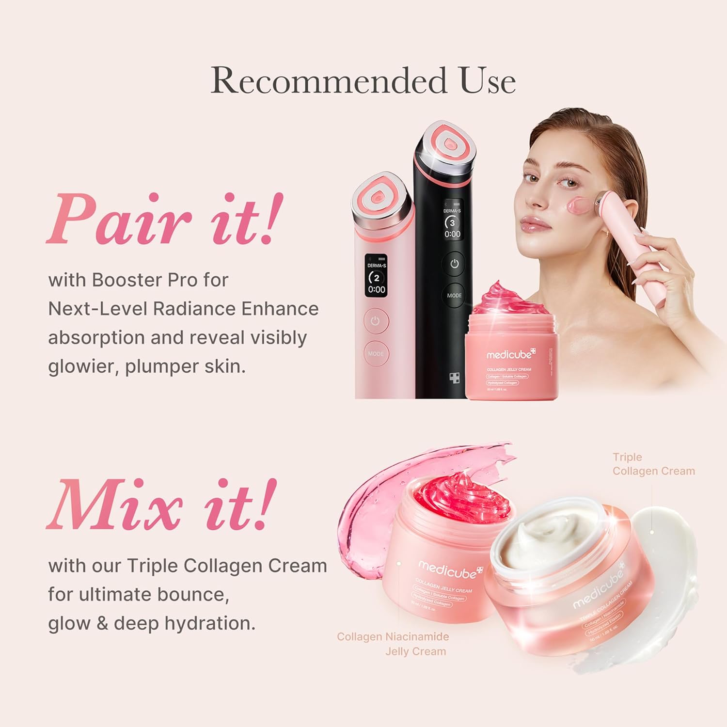 Jelly Cream with Collagen, Niacinamide | Freeze-Dried Hydrolyzed Collagen for Skin Barrier Hydration & 24H Glow | Plumper, Firmer Looking Skin | 3.71 Fl.Oz