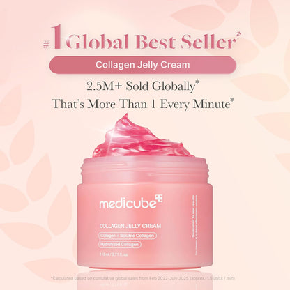 Jelly Cream with Collagen, Niacinamide | Freeze-Dried Hydrolyzed Collagen for Skin Barrier Hydration & 24H Glow | Plumper, Firmer Looking Skin | 3.71 Fl.Oz