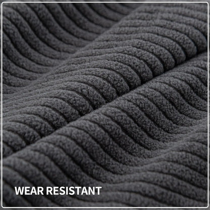 Soft Stretch Couch Cushion Cover, Washable Slipcover for Sectional and L-Shaped Sofas, Dark Gray Furniture Protector
