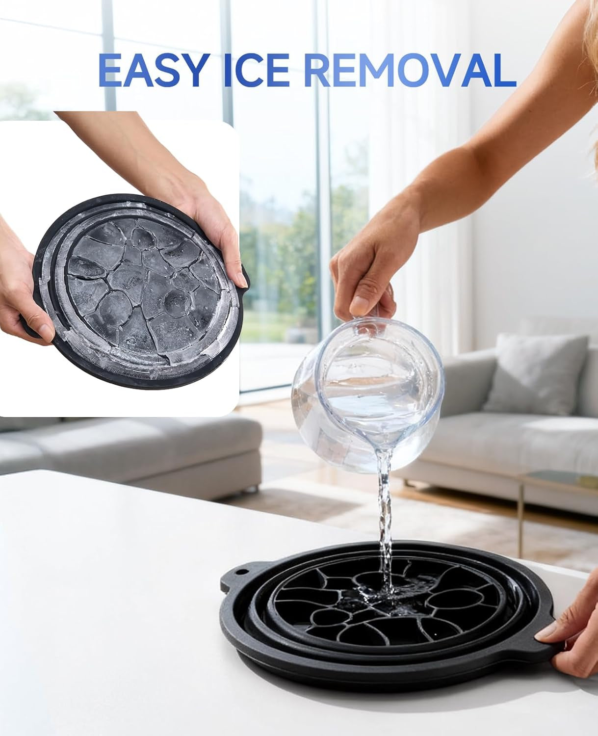 Revitalize Your Skin with the Black Collapsible Silicone Face Bowl for Ice – Ultimate Cold Plunge Therapy Tool for Home & Travel!